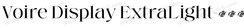 Voire Display ExtraLight字体转换